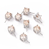 Rhodium Plated 925 Sterling Silver Peg Bails STER-D035-47P-02-1