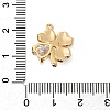 Brass Micro Pave Clear Cubic Zirconia Pendants KK-F916-38G-3