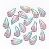 Two Tone Transparent Spray Painted Glass Pendants GLAA-T016-24D-1