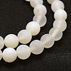 Frosted Natural White Agate Beads Strands X-G-F377-6mm-3