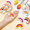 10Pcs 5 Colors Handwork Felt Needle Felting Rainbow Ornaments AJEW-BC0001-98-3
