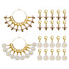 10Pcs 2 Style Alloy Enamel Pendant Locking Stitch Markers HJEW-HY00117-1