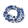 Electroplate Transparent Glass Beads Strands EGLA-A034-T8mm-M03-2