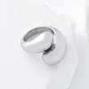 304 Stainless Steel Cuff Open Rings for Women AP0200-1-3