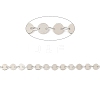 Anti-Tarnish Rhodium Plated 925 Sterling Silver Flat Round Link Chains STER-NH0001-27B-P-2