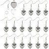 DIY Heart Dangle Earring Making Kits DIY-FS0009-18-1