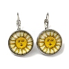 Sun Glass Leverback Earrings with Brass Earring Pins EJEW-Q798-01J-1