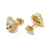 Cubic Zirconia Bear Stud Earrings EJEW-G341-01G-2