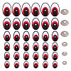 Oval Plastic/Resin Craft Safety Eyes DIY-GL0005-64B-1