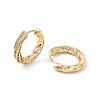 Clear Cubic Zirconia Twist Hoop Earrings EJEW-B014-02G-2