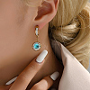 Fashionable Stainless Steel Flat Round Hoop Earrings ER7746-4