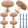 6Pcs Imitation Leather Jewelry Box Drawer Handles FIND-CL0001-69A-1