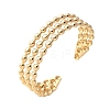 Three-layer 304 Stainless Steel Cuff Bangles for Women BJEW-U032-08G-2