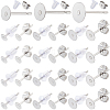 SUNNYCLUE 300Pcs 3 Style 304 Stainless Steel Flat Round Blank Peg Earring Posts STAS-SC0007-32-1