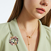 Flower Wreath Colorful Rhinestone Brooch JEWB-WH0026-19-6