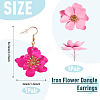2 Pairs 2 Styles Iron Flower Dangle Earrings and Sweet and Stylish Multi-layer Petal Flower Stud Earrings EJEW-TA0001-80A-3