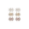6Pcs 3 Colors Alloy with Glass Rhinestone Bowknot AJEW-NB0006-23-7