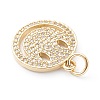 Brass Micro Pave Clear Cubic Zirconia Pendants X-ZIRC-Z014-08G-3
