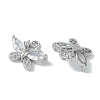 Brass Micro Pave Clear Cubic Zirconia Charms KK-H482-09P-01-2