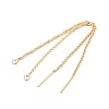 Rack Plating Brass Stud Earring Findings LS-KK-E081-01G-2