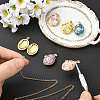 6Pcs 6 Colors Brass Enamel Locket Pendants KK-CJ0005-72-5