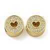 Rack Plating Brass Micro Pave Cubic Zirconia Beads KK-I718-36G-1