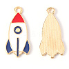 Alloy Enamel Pendants X-ENAM-N054-43-RS-2