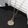 Brass Twelve Constellations Tarot Pendant Necklaces NJEW-Q006-01E-G-5