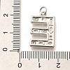 Brass Micro Pave Clear Cubic Zirconia Pendants KK-G521-01P-E-3