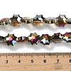 Electroplate Transparent Glass Beads EGLA-H112-04HR-02-4