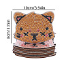 DIY 5D Diamond Painting Cat Shaped Cup Mat Kits PW-WG82808-01-2