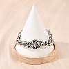 Stainless Steel Flat Round with Sun Symbol Bracelets BJEW-D379-08ASP-4