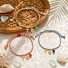 3Pcs 3 Colors Bohemian Brass Religon Cross Virgin Charm Bracelet Sets DS9557-1-2