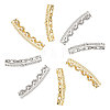 8Pcs 4 Style Brass Micro Pave Cubic Zirconia Beads ZIRC-CA0001-08-1