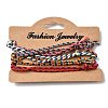 5Pcs 5 Color Macrame Braided Cotton Cord Bracelets Set BJEW-FZ00012-2