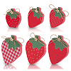Wood Strawberry Desktop Decoration AJEW-WH0434-14-1