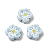 Glaze Daisy Flower Printed Porcelain Beads PR-CBA03B0-04E-1