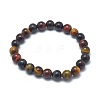 Natural Tiger Eye Bead Stretch Bracelets BJEW-K212-C-005-2