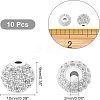 Rack Plating Brass Cubic Zirconia Beads ZIRC-NB0001-01P-6