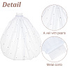 Long Mesh Tulle Bridal Veils with Combs & Plastic Pearl OHAR-WH0025-13-3