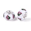 Opaque Resin European Beads RPDL-T004-01G-2