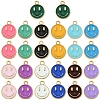 26Pcs 13 Colors Alloy Enamel Charms ENAM-FS0001-88-1