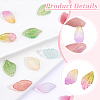 AHADERMAKER 140Pcs 14 Color Autumn Theme Two Tone Spray Painted Glass Pendants GLAA-GA0001-84-3