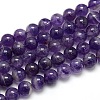 Natural Amethyst Round Bead Strands LS-G-L170-10mm-02-1
