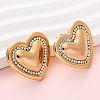 304 Stainless Steel Rhinestone Stud Earrings EJEW-K311-02G-2