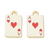 Playing Cards Alloy Enamel Pendants FIND-D044-27G-02-1