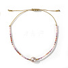 Glass Seed Beads Braided Beaded Bracelets for Women LZ3550-4-1