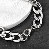 201 Stainless Steel Curb Chain Bracelets for Men STAS-T077-22B-03P-2