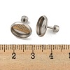 Non-Tarnish 201 Stainless Steel Stud Earrings Findings STAS-O004-07C-P-3