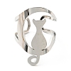 304 Stainless Steel Open Cuff Ring RJEW-F149-03P-2
